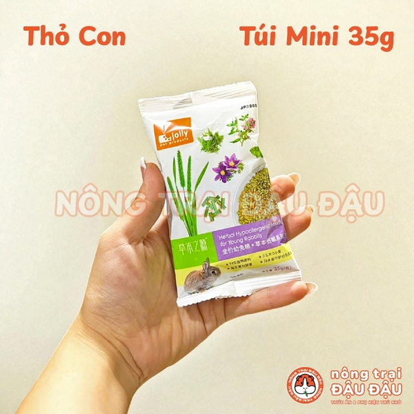 Cỏ Nén Thảo Mộc Cho Thỏ Jolly Với 94% Thành Phần Thực Vật Hỗ Trợ Tiêu Hoá 900g