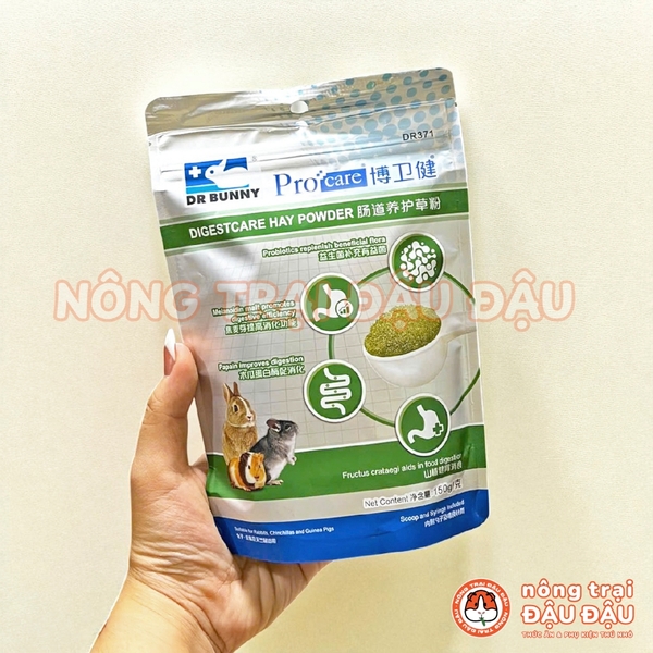 Bột Cỏ ProCare Hỗ Trợ Tiêu Hoá Cho Thỏ, Bọ Ú, Chinchilla 150g
