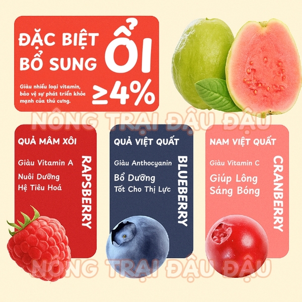 Cỏ Nén Cho Thỏ Cao Cấp Niu Chong Bổ Sung Ổi Và Nhiều Loại Trái Cây Rau Củ 800g