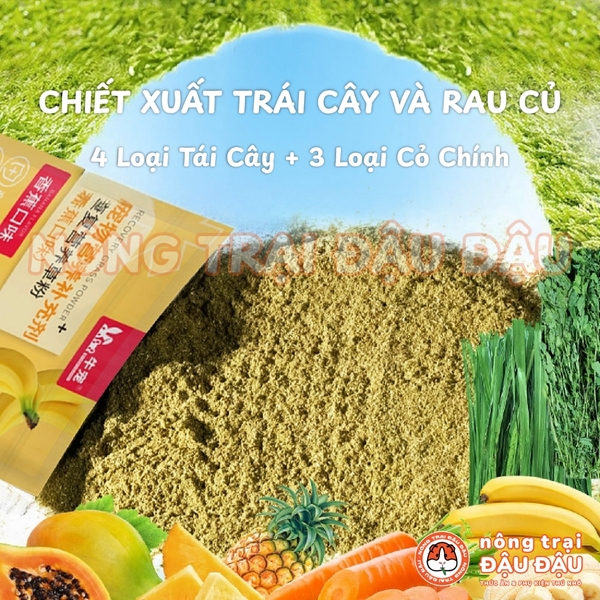 Bột Cỏ Dinh Dưỡng Phục Hồi Sức Khoẻ Niu Chong Cho Thỏ, Bọ Ú, Chinchilla, Hamster, Rùa Cạn, Thú Nhỏ 150g
