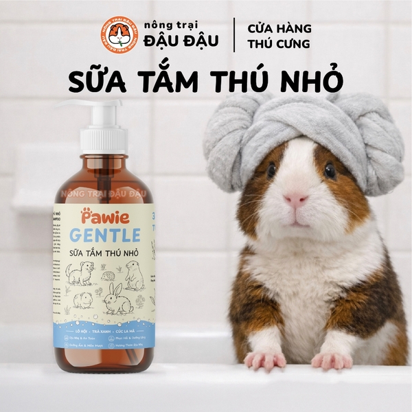 Sữa Tắm Pawie Cho Bọ Ú, Nhím, Chồn Sương, Thú Nhỏ 300ml