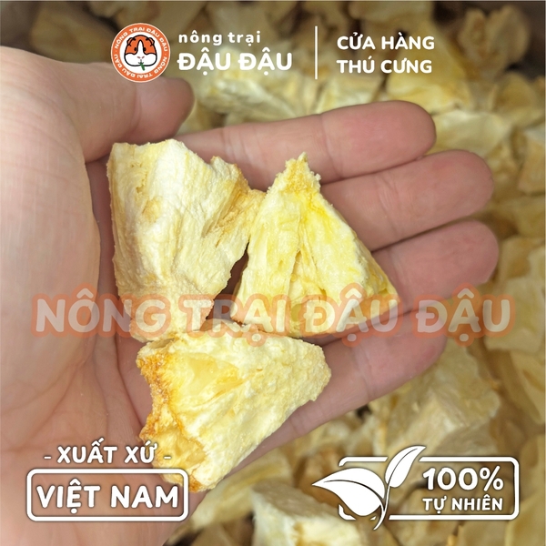 Dứa Sấy Thăng Hoa Cho Thỏ, Bọ Ú Ăn Vặt Cho Thỏ, Bọ Ú Thơm Ngon 25g