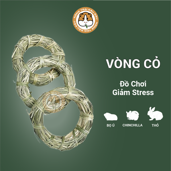Vòng Cỏ Cho Thỏ, Bọ Ú, Chinchilla Đồ Chơi Giảm Stress