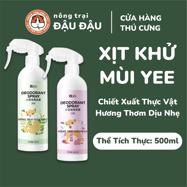 Xịt Khử Mùi Cho Bọ Ú, Thỏ, Hamster Yee Chiết Xuất Thực Vật 500ml