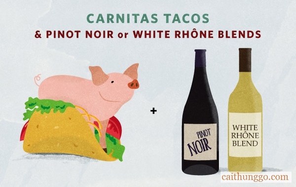 Taco Carnitas + Pinot Noir 