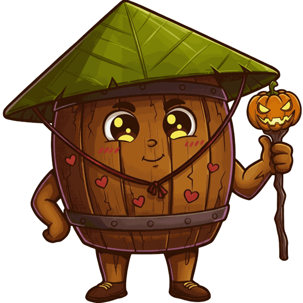 Mascot Tiệm rượu Cái Thùng Gỗ
