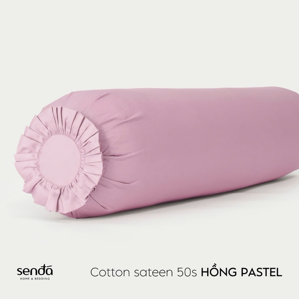 Vỏ gối ôm Cotton Sateen 50S trơn màu