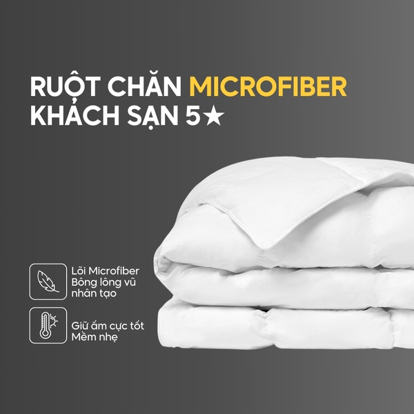 Ruột chăn bông Microfiber cao cấp mỏng nhẹ ấm áp