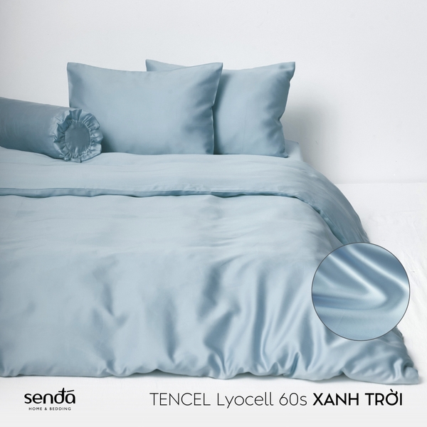 Bộ 5 món chăn ga gối Lụa Tencel trơn màu