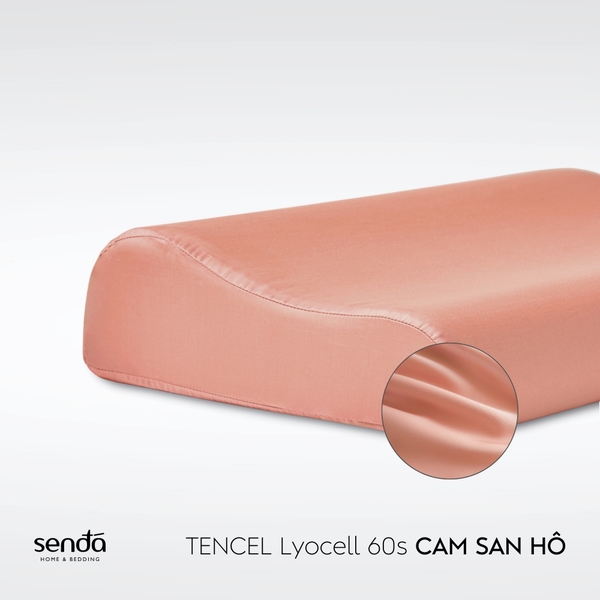 Vỏ gối cao su non - memory foam Lụa Tencel trơn màu 2