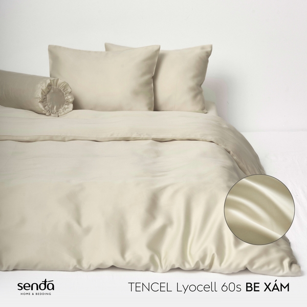 Bộ 5 món chăn ga gối Lụa Tencel trơn màu 2