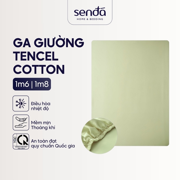 Ga giường Lụa Tencel Cotton trơn màu