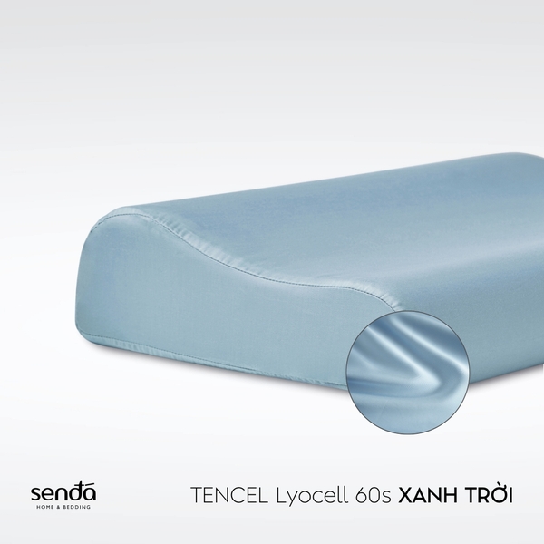 Vỏ gối cao su non - memory foam Lụa Tencel trơn màu