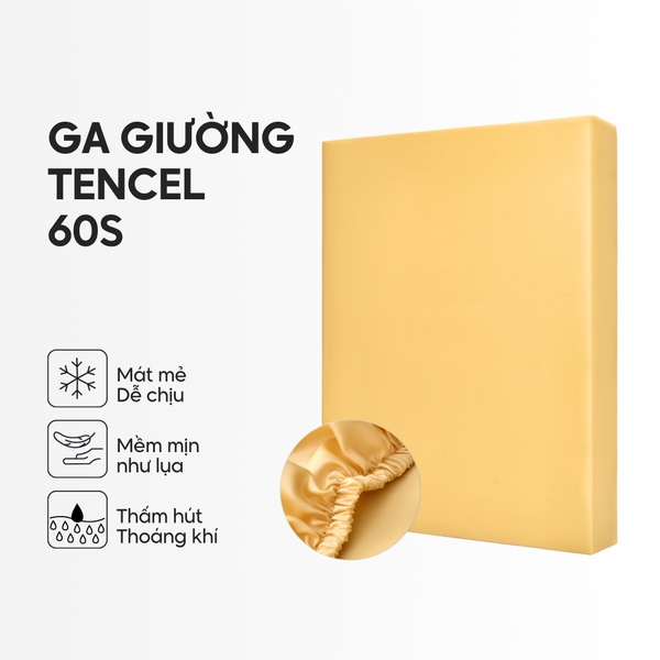 Ga giường Lụa Tencel trơn màu 3