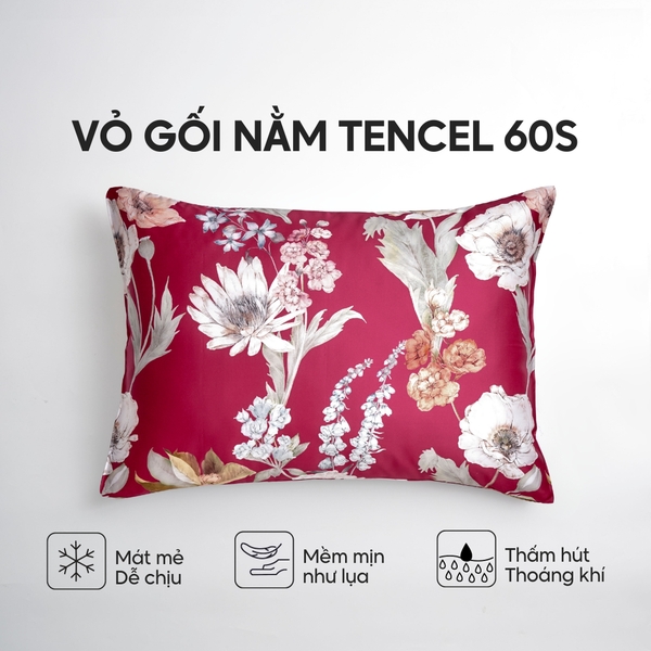 Vỏ gối nằm Lụa Tencel 60S họa tiết - Xuân đan