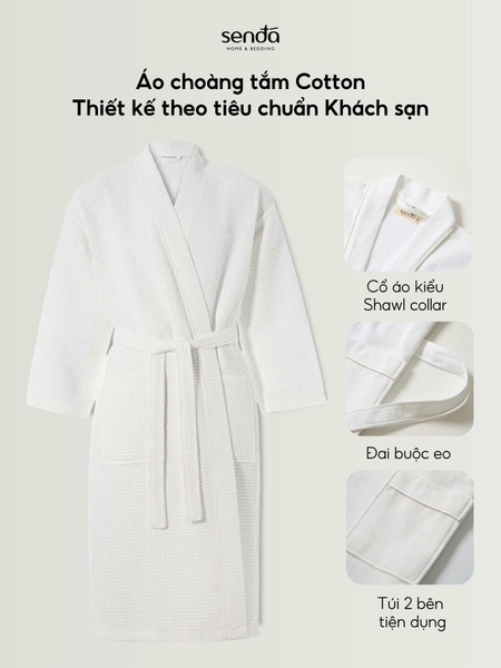 Áo choàng tắm khách sạn Cotton