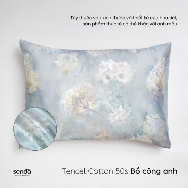 Vỏ gối nằm Tencel Cotton họa tiết - Bồ công anh