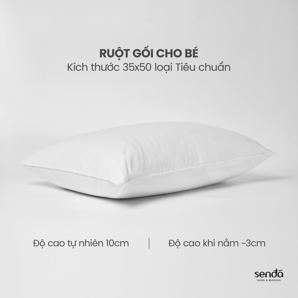 Ruột gối nằm bông lông vũ nhân tạo Microfiber, lõi gối hơi cao cấp