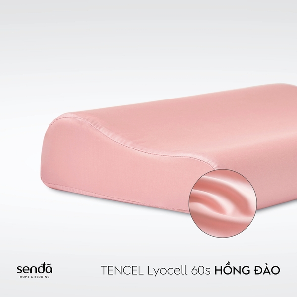 Vỏ gối cao su non - memory foam Lụa Tencel trơn màu 4