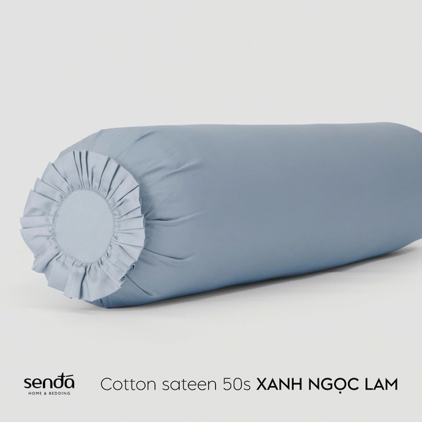 Vỏ gối ôm Cotton Sateen 50S trơn màu