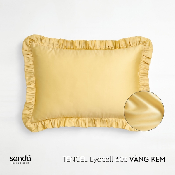 Vỏ gối Bèo Lụa Tencel 50x70 cm trơn màu