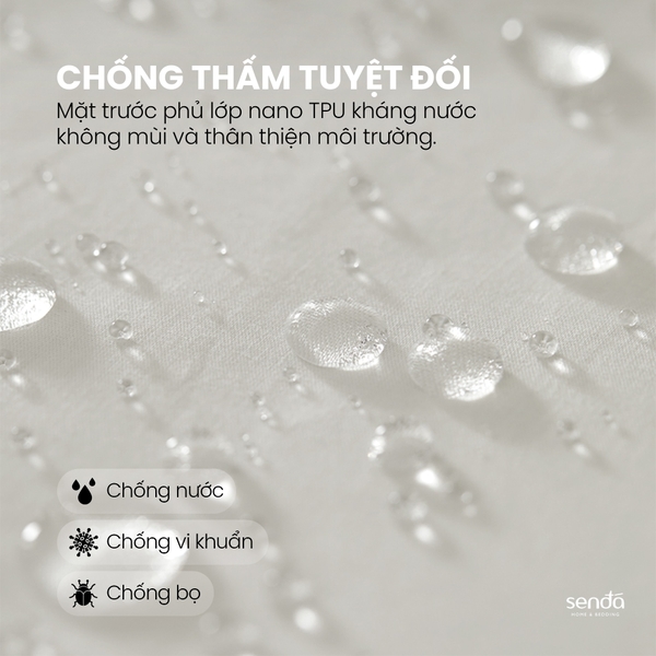 Ga chống thấm Cotton phủ TPU kháng nước, bảo vệ đệm