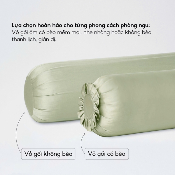 Vỏ gối ôm Tencel Cotton trơn màu
