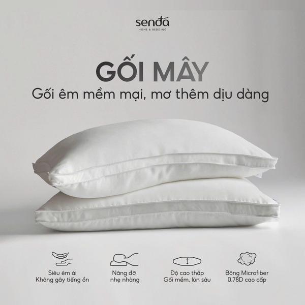 Ruột gối Mây 50x70 bông Microfiber