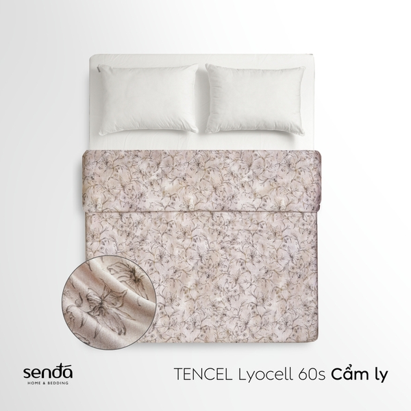 Vỏ chăn mỏng Lụa Tencel 60S họa tiết - Cẩm Ly