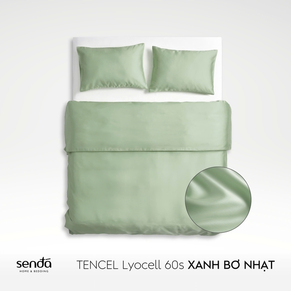 Bộ chăn gối 3 món Lụa Tencel trơn màu 4