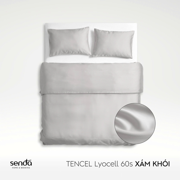 Bộ chăn gối 3 món Lụa Tencel trơn màu 2
