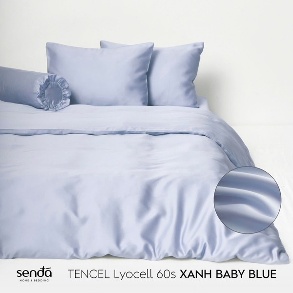 Bộ 5 món chăn ga gối Lụa Tencel trơn màu
