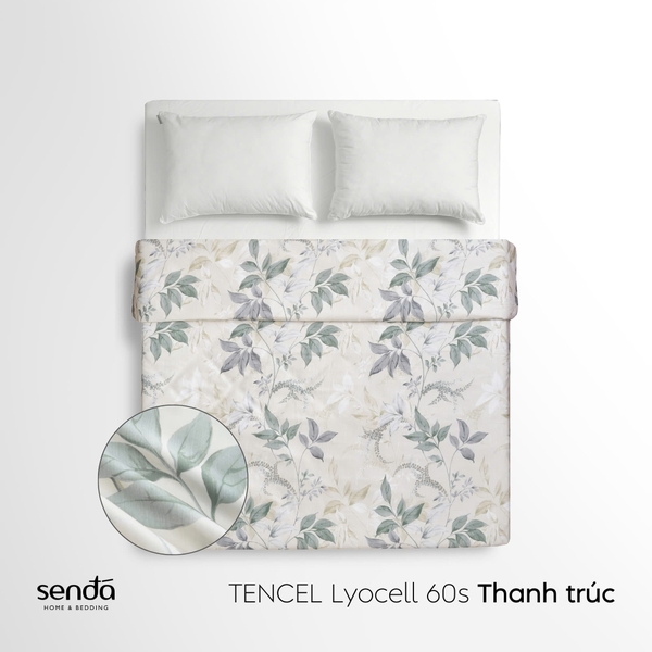 Vỏ chăn mỏng Lụa Tencel 60S họa tiết - Thanh trúc