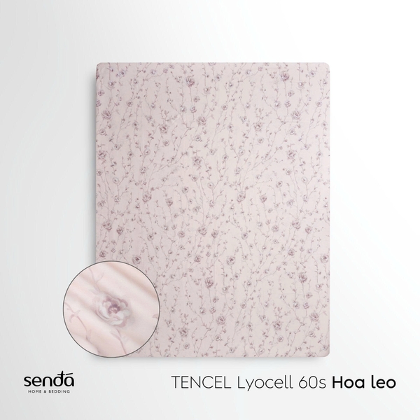 Bộ ga gối 3 món Lụa Tencel 60S họa tiết - Hoa leo