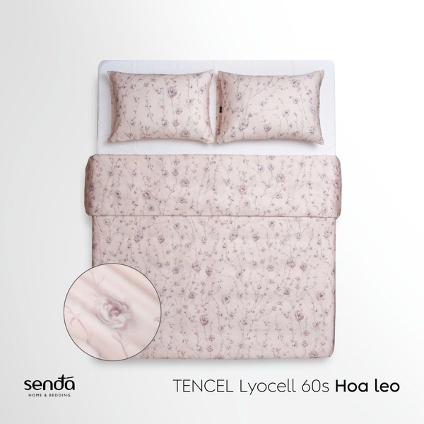 Vỏ chăn chần bông Lụa Tencel 60S họa tiết - Hoa leo