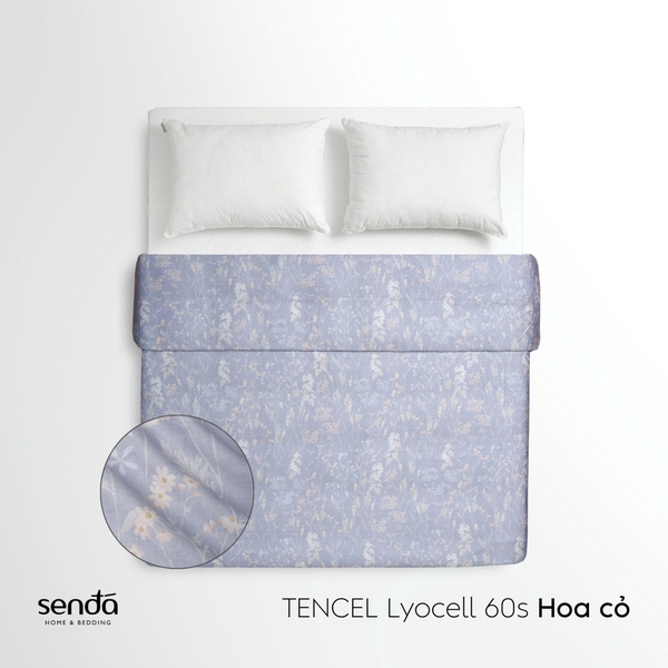 Vỏ chăn mỏng Lụa Tencel 60S họa tiết - Hoa cỏ