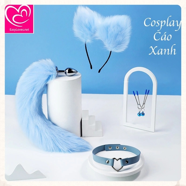 [Mã 105] Bộ Cosplay cáo xanh 4 món siêu xinh