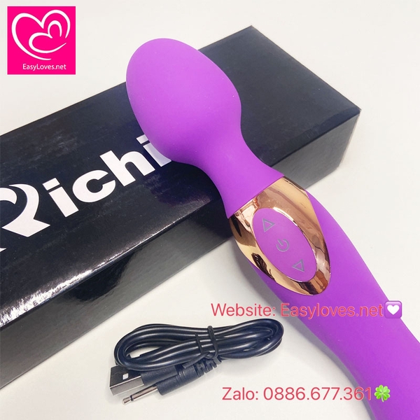 [Mã 20] Chày rung + dương vật giả rung 2 đầu riêng biệt | Sạc tích điện