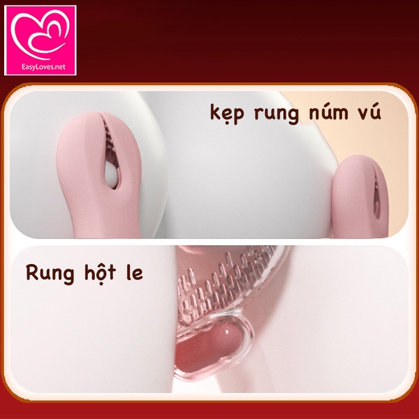 [Mã 73] Máy rung đầu ti + Trứng rung 10 chế độ | Sạc tích điện