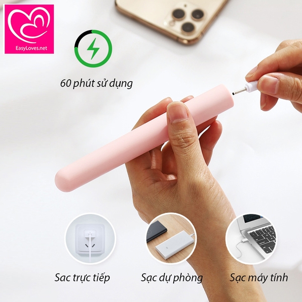 [Mã 78]Que rung mini rung 10 chế độ | Sạc tích điện