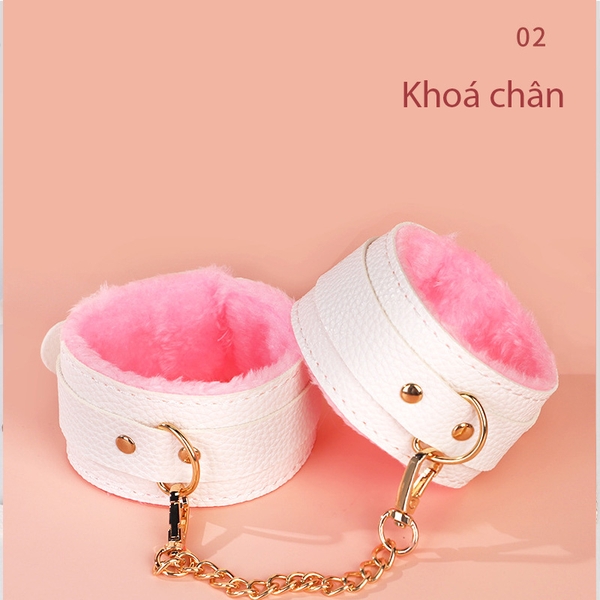 [Mã 124] Bộ SM bạo dâm mèo trắng cute | 9 món