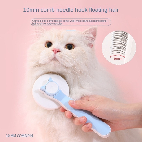 Lược chải lông chó mèo - lược chải lông mèo có nút bấm cho thú cưng