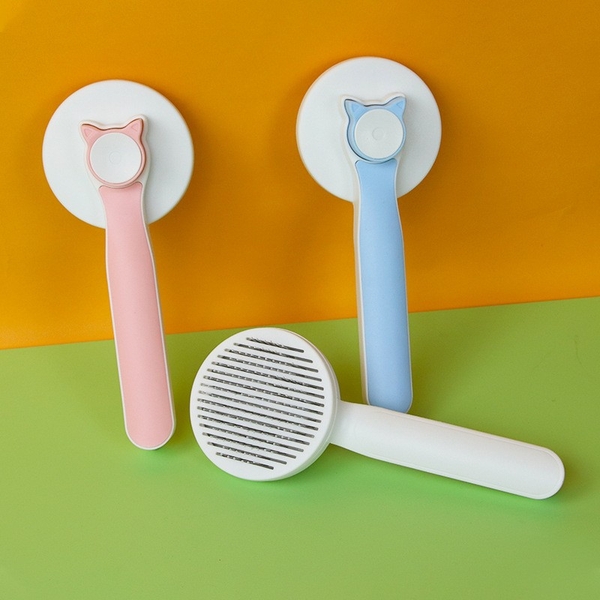 Lược chải lông chó mèo - lược chải lông mèo có nút bấm cho thú cưng