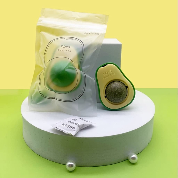 Cỏ Mèo Gắn Tường, Quả Mật, Viên Catnip Gắn Tường, Cỏ Bạc Hà Cho Mèo - Dạng Viên Tròn Xoay 360 Độ