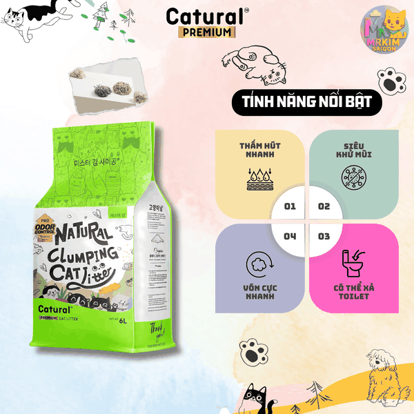 Cát Vệ Sinh Đậu Nành Catural 6L MrKim SaiGon