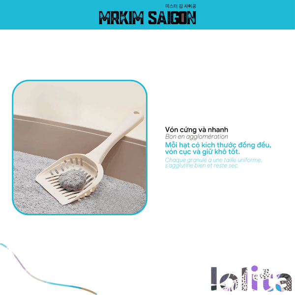 [3.8KG] CÁT VỆ SINH CHO MÈO LOLITA (9L) - HƯƠNG KẸO BUMBLE GUM - KHÔNG BẾT ĐÁY - KHỬ MÙI TỐT