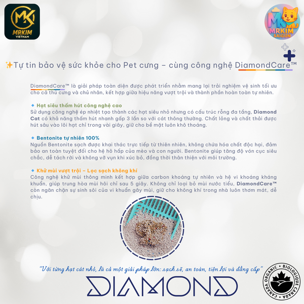 4KG] CÁT VỆ SINH CHO MÈO DIAMOND (9L) - HƯƠNG COFFEE MACCHIATO - TIẾT KIỆM THỜI GIAN DỌN DẸP CHO MÈO