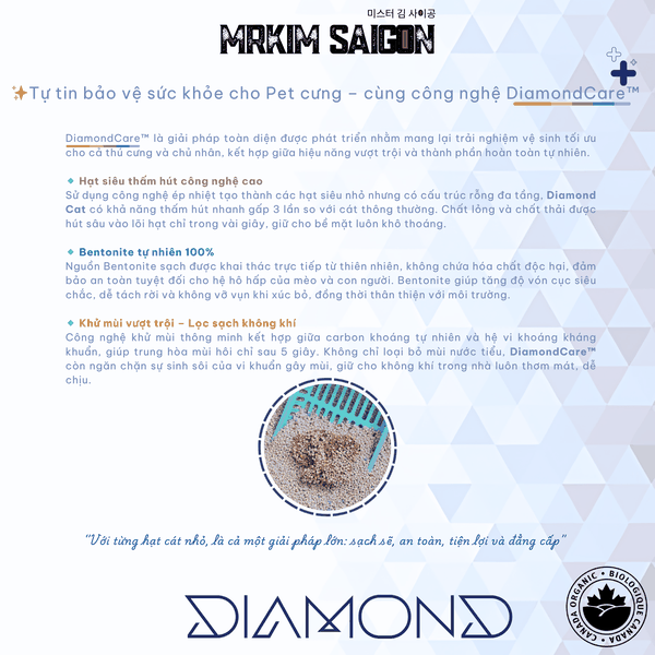 4KG] CÁT VỆ SINH CHO MÈO DIAMOND (9L) - HƯƠNG COFFEE MACCHIATO - TIẾT KIỆM THỜI GIAN DỌN DẸP CHO MÈO