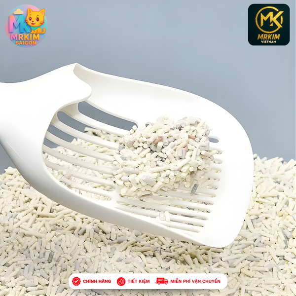 Xẻng Xúc Cát Mèo Chống Trượt Cao Cấp – Nhựa PP An Toàn, Siêu Bền, Dễ Vệ Sinh | MrKim Saigon