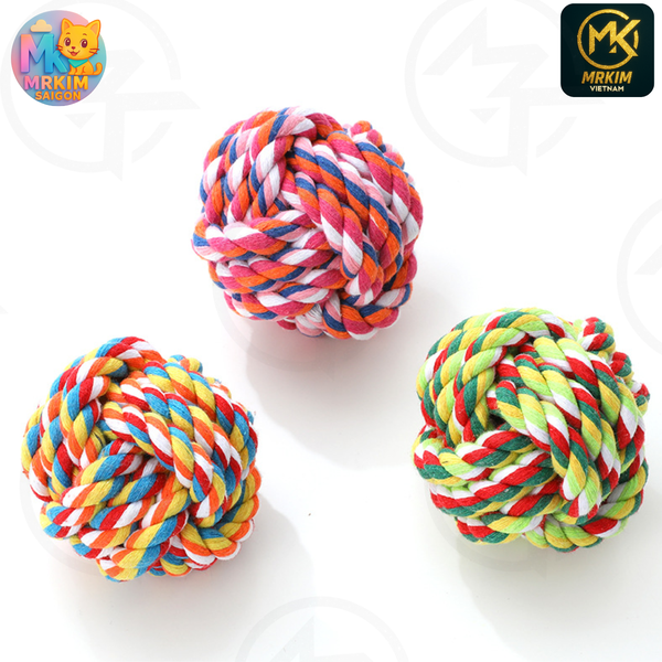 Bóng len dây thừng đồ chơi dành cho chó mèo